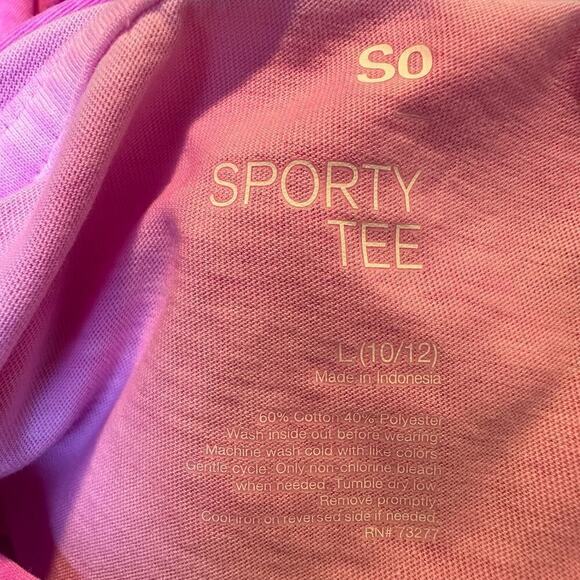 NWT So Long Sleeve Hoodie Sporty Tee Magenta Large - Picture 5 of 6